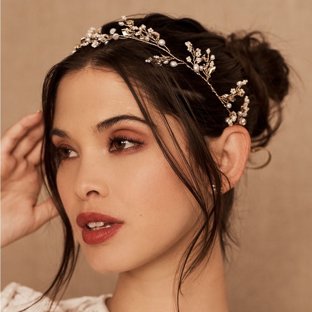 Twigs and Honey Linney Pearl Halo for Bridal or Prom